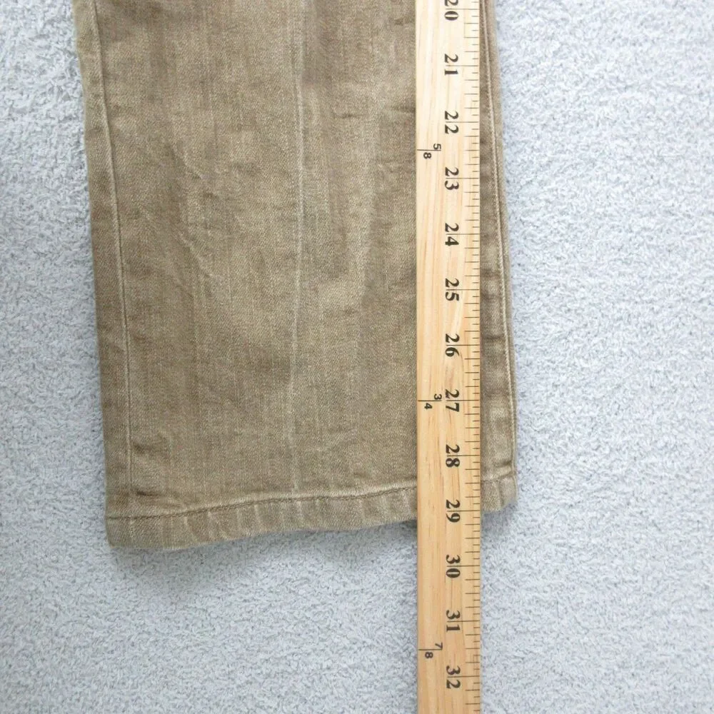Ralph Lauren LRL Pants Womens 10P Classic Straight Beige Denim Stretch 32x29